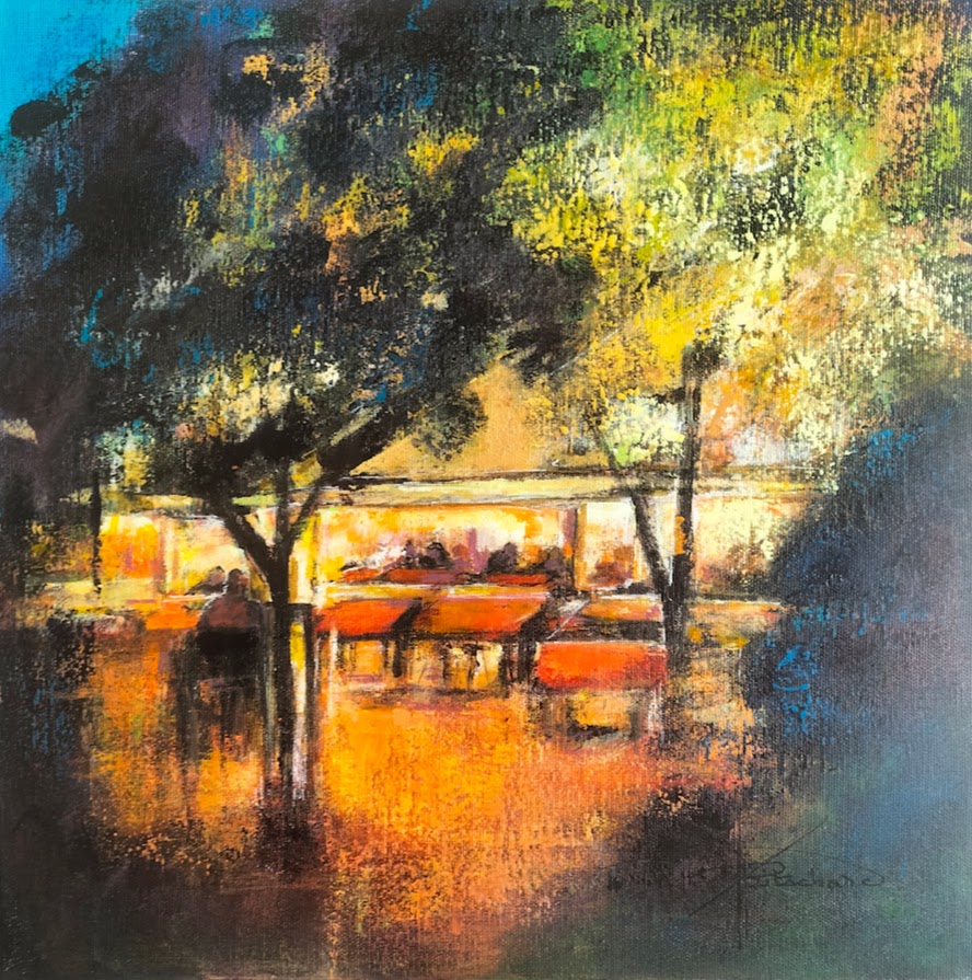 Un soir d''été Toile 40 x 40 cm